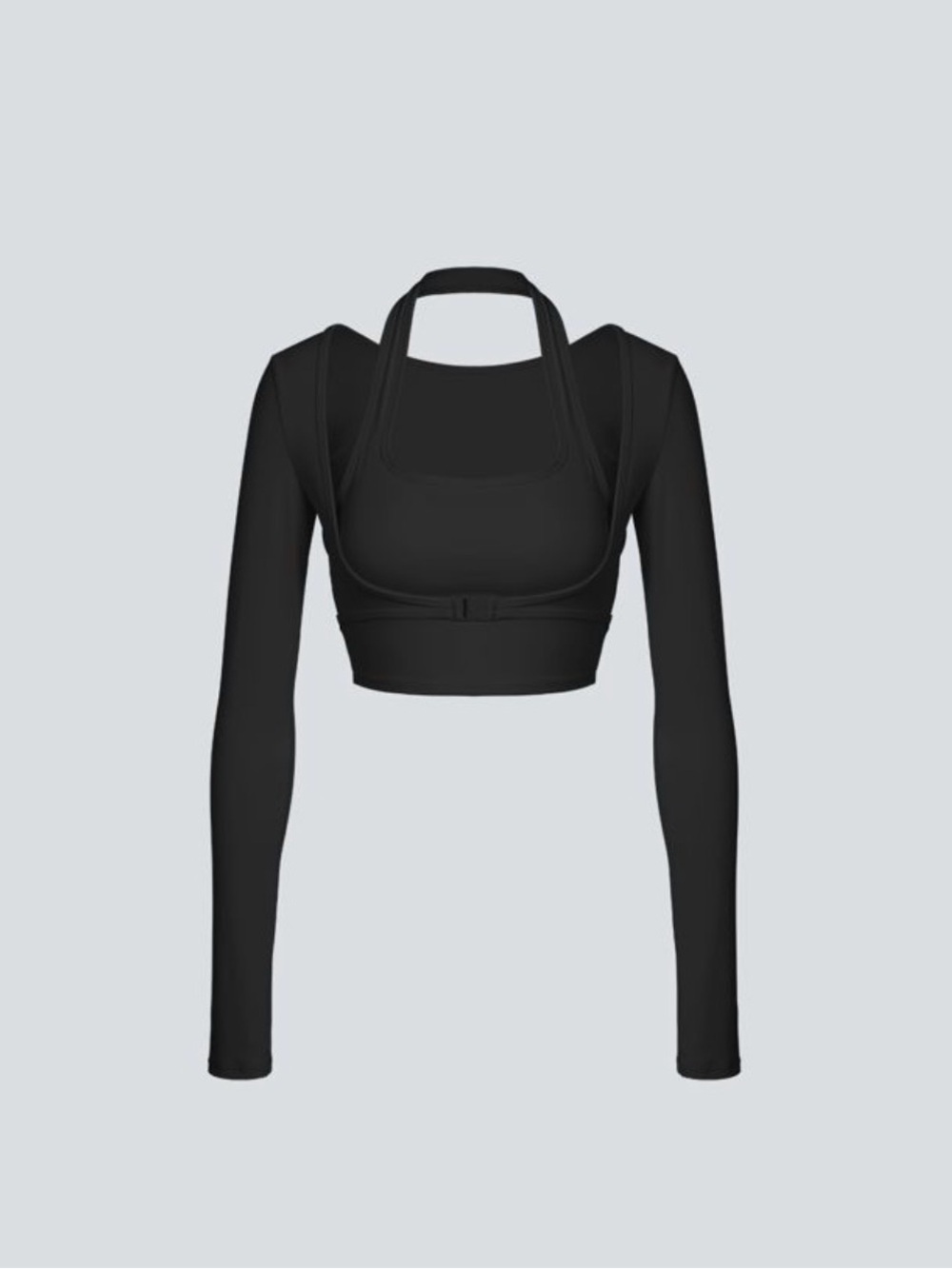 HALARA SoftlyZero Plush 2-in-1 Halter Yoga Crop Top NWT S